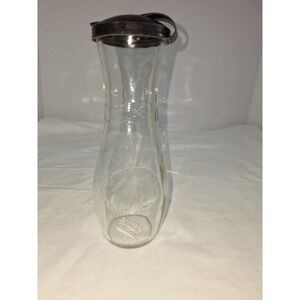 Vintage Good Seasons Glass Salad Dressing Cruet with Black Flip Top Lid Clear